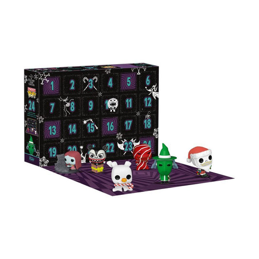 Advent calendar with small figures on a white background
