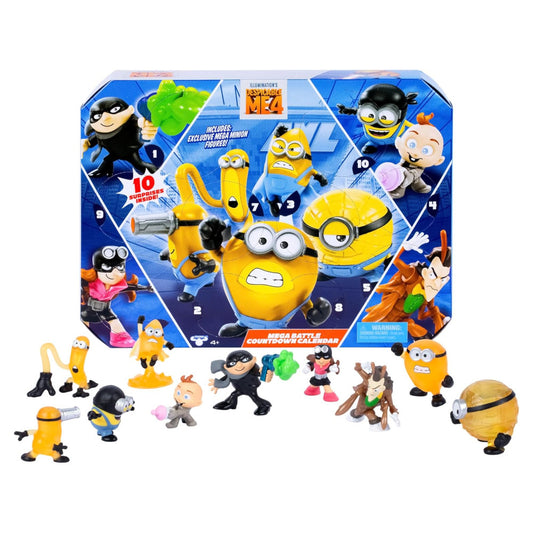 Despicable Me 4 Minions Countdown Advent Calendar – 10 Surprise Toys