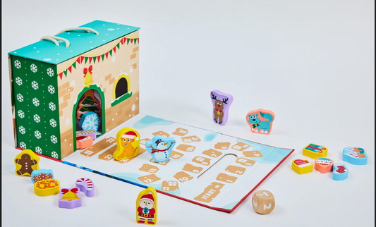 Hape Advent Calendar Game | 24-Day Christmas Advent Calendar Game | Kids Blind Box Board Game