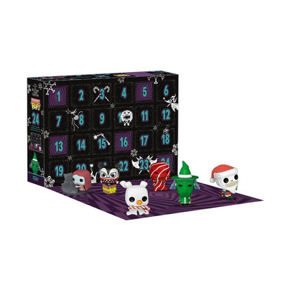 Advent calendar with small figures on a white background