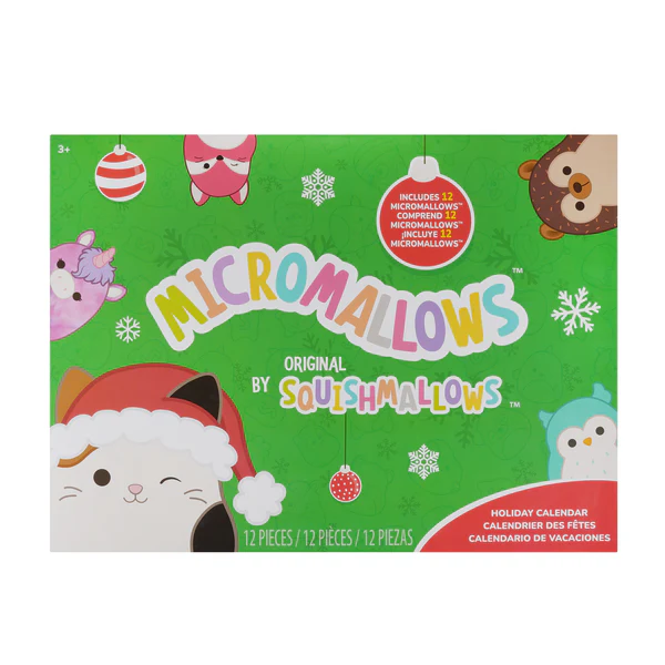 Squishmallows Micromallows 12-Day Holiday Advent Calendar 2.5in Plush