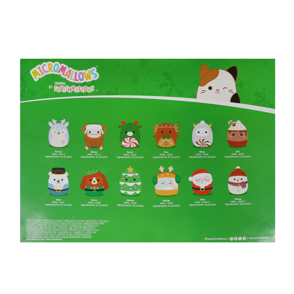 Squishmallows Micromallows 12-Day Holiday Advent Calendar 2.5in Plush