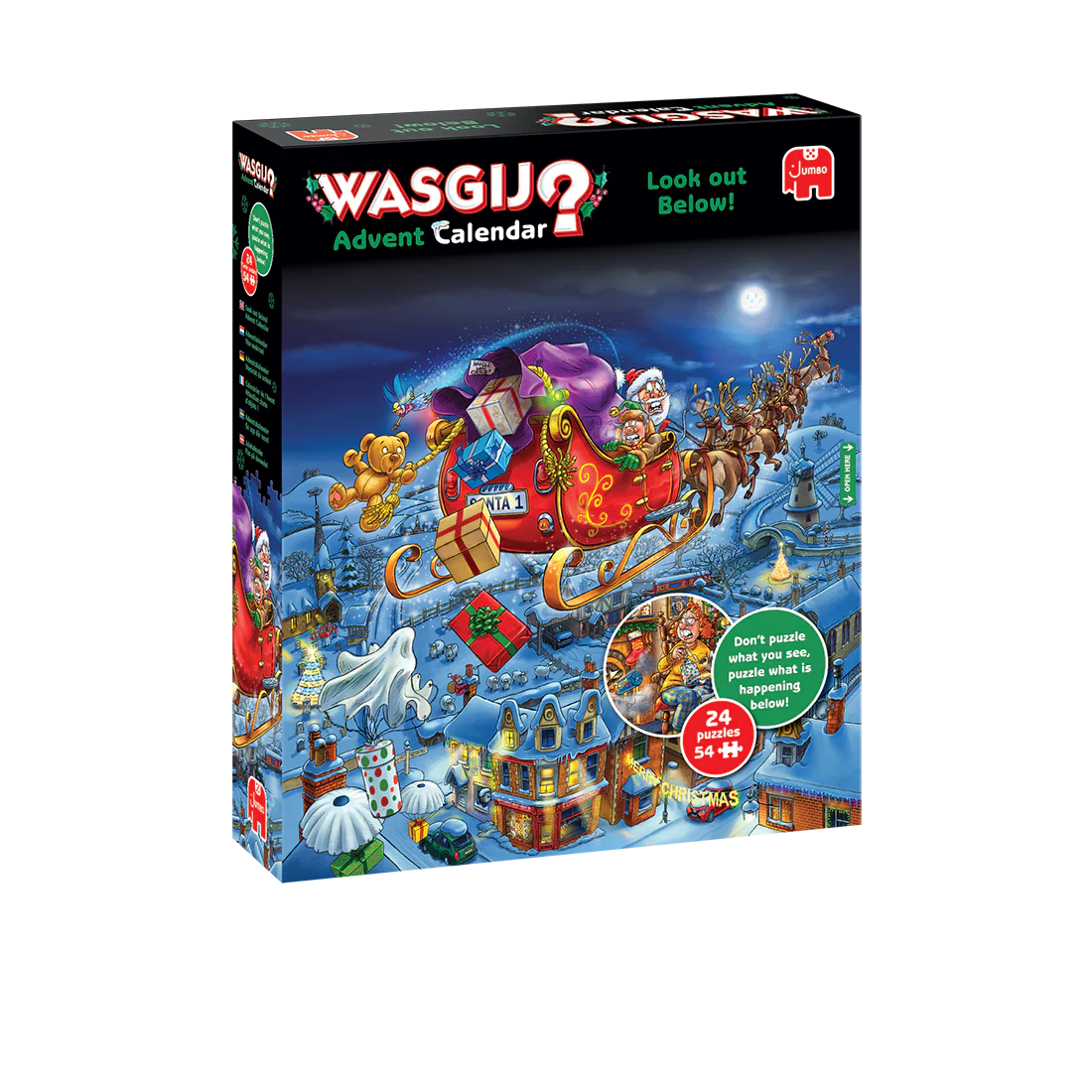Wasgij Christmas Advent Calendar – Look Out Below! 24 Mystery Puzzles