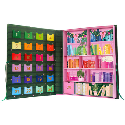 children's advent book or gift box shown open