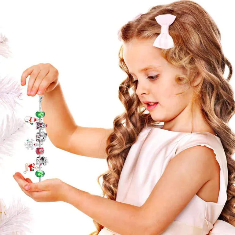 Young girl displaying a colorful decorative hair accessory