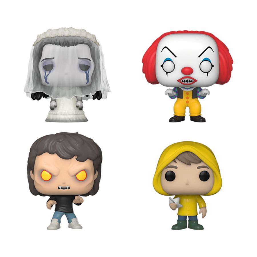 Four Funko Pop! vinyl figures 