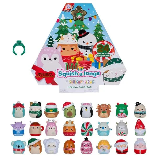 Squishmallows Holiday Countdown Calendar – 24 Mini Squish Advent Set