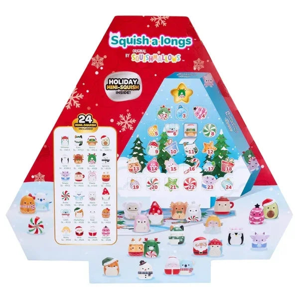 Squishmallows Holiday Countdown Calendar – 24 Mini Squish Advent Set