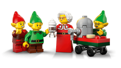 LEGO minifigures of elves and a woman 
