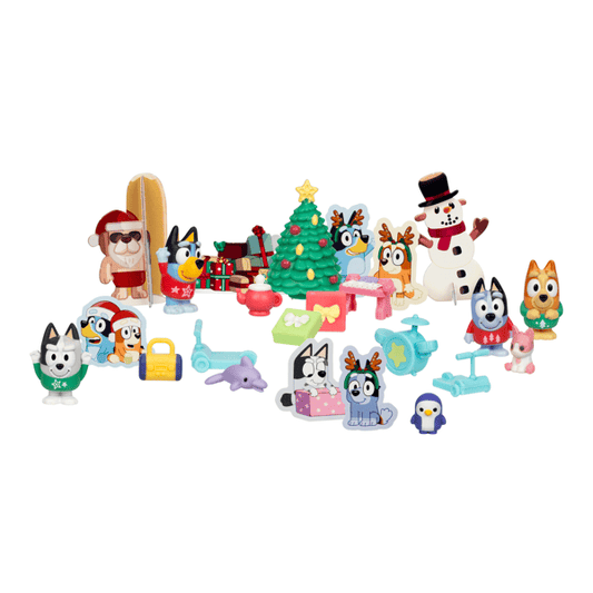 Small colorful toy figurines and accessories